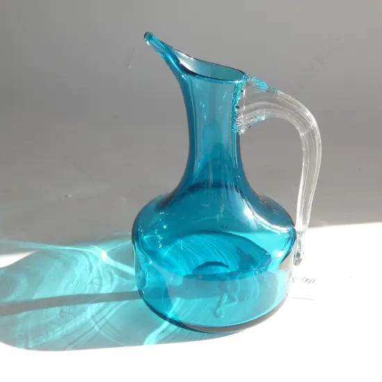 A Whitefriars glass beak spouted jug, pattern No. 9719